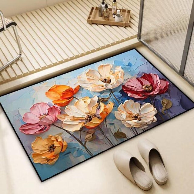 Rutschfeste Diatomeenerde-Fußmatte von Yiran Furniture für das Badezimmer, modern und pflegeleicht, B/T: 40 x 60 cm - Bild 1