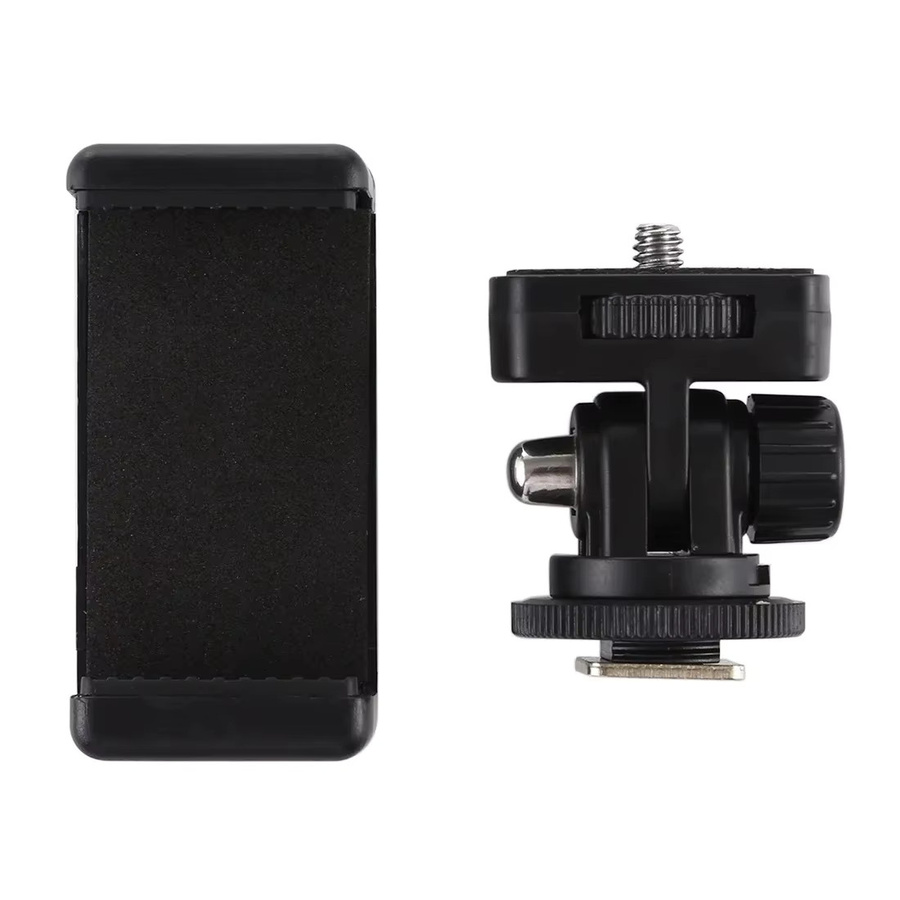 SZKOSTON Universal Telefon Stativ Halterung mit Kaltschuh Halterung in Schwarz für iPhone, Samsung und DSLR Kameras von Canon, Nikon oder Sony - Bild 6