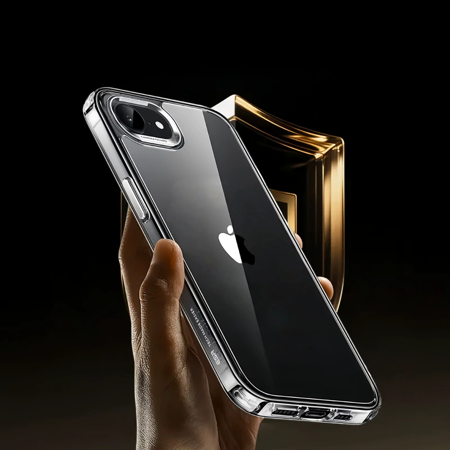 Stoßfeste Handyhülle für Apple iPhone 17e und iPhone 16e mit Displayschutzfolie, vergilbungsfrei und transparent - Bild 6