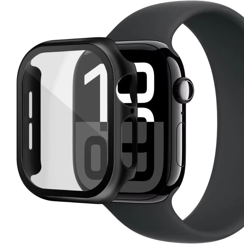Displayschutz Glas mit Abdeckung für Apple Watch Serie 10 9 8 7 6 5 3 SE und iWatch – Zubehör für 46 mm, 45 mm, 44 mm, 42 mm, 41 mm und 40 mm - Bild 3