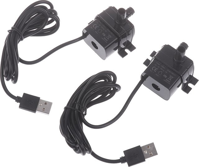 Eelhoe Ultra-leise Mikro-Wasserpumpe, bürstenlose DC-USB-Tauchpumpe in Schwarz, 5V 1W, 130L/H, Förderhöhe 100 cm, ideal für Brunnen und Aquarien - Bild 1