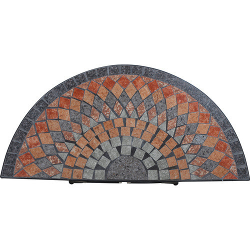 Siena Garden Prato Gartentisch mit Keramikplatte in Mosaikoptik und Stahlgestell, Schwarz, B/T/H: 70 x 35 x 71,5 cm - Bild 3