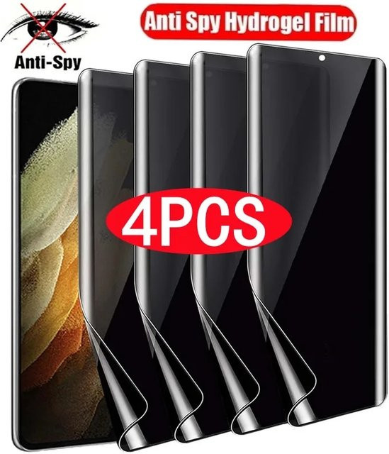 4 Stück Privatsphäre Hydrogelfolie für Realme GT 6T, GT5 und GT8 Pro, transparent - Bild 1