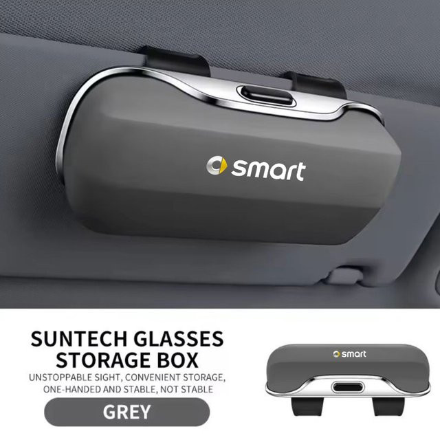 Smart Brillenetui Clip Box, Braun - Bild 1