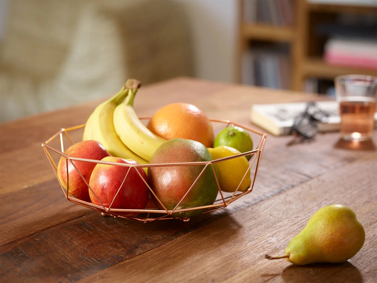 ECHTWERK Obstschale aus Edelstahl in Kupfer, Durchmesser: 25 cm - Bild 2