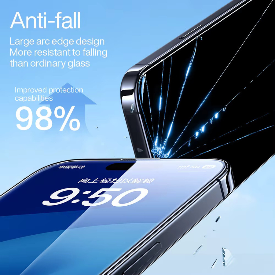 SmartDevil Staubfreier Displayschutz aus gehärtetem HD-Glas für iPhone 15 Pro Max, iPhone 15, iPhone 14 Pro und iPhone 15 Plus, transparent, vollständige Abdeckung - Bild 3