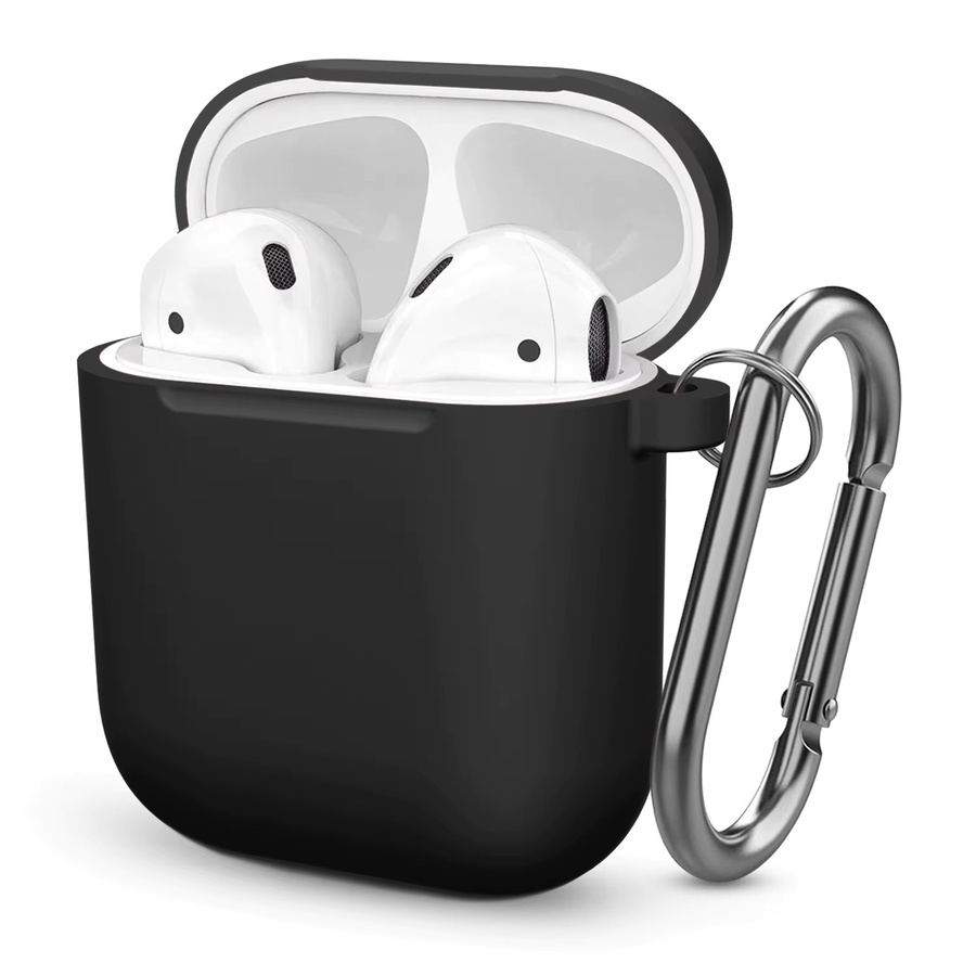 Schützende Silikonhülle für Apple AirPods 1. und 2. Generation in Pink und Black - Bild 2