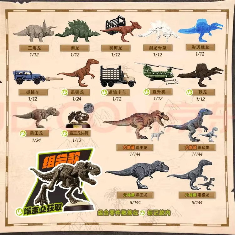 Blokees Jurassic World Terraventure TS 01, Dinosaurier-Einsatzmission, Blindbox, Actionfiguren - Bild 3