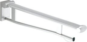 Keuco WC-Stützklappgriff Plan Care, Wandmontage, Aluminium silber-eloxiert/weiß - Bild 1