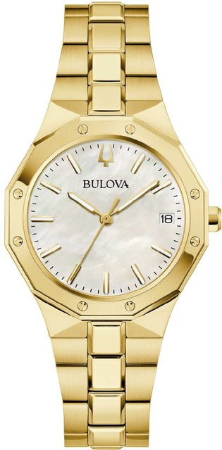 Bulova Damenuhr, Quarz, Edelstahl, 32 mm, Weiß, Saphirglas, 10 ATM - Bild 1