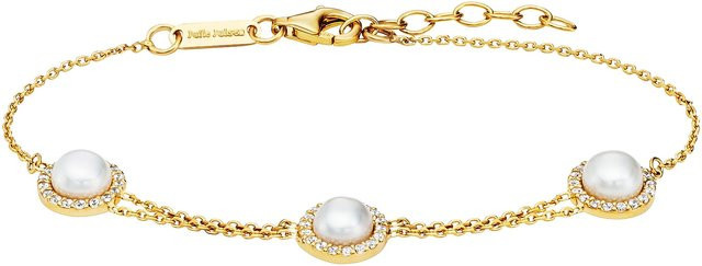 Julie Julsen Armband, 925 Sterling Silber vergoldet, Perle, Zirkonia, Unisex - Bild 1