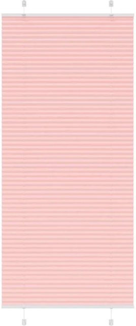 vidaXL Plissee Rosa semi-transparent aus Polyester, B: 95 cm, H: 200 cm - Bild 1
