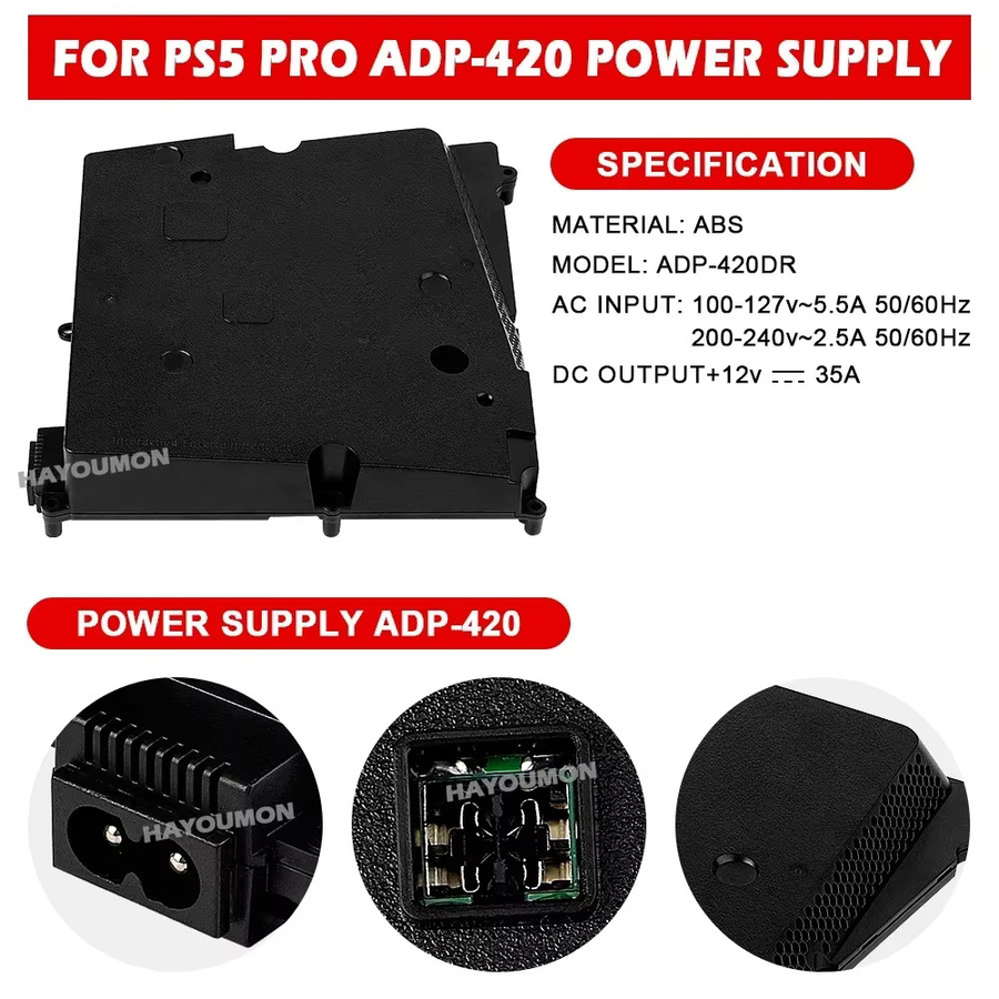 Sony Original Netzteiladapter ADP-420DR für PS5 Pro Spielekonsole in Schwarz - Bild 5