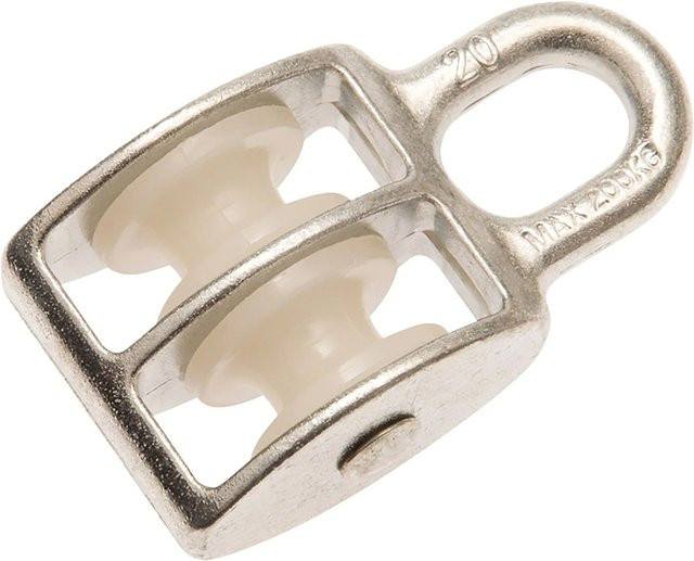 Conacord Doppelte Block-Seilrolle aus Stahl in Silber, Länge: 93 mm - Bild 1