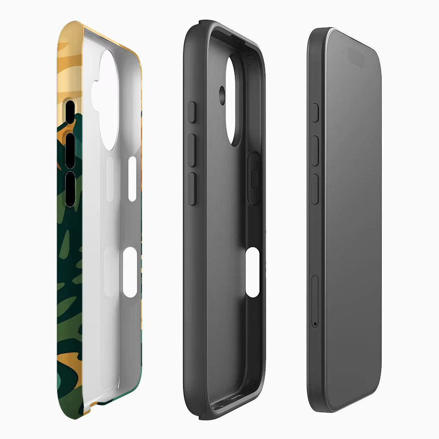 Mountain River Doppelschichtige Rückseiten-Handyhülle für iPhone 18 17 16 15 14 13 12 Pro Max Plus in Multicolour - Bild 1