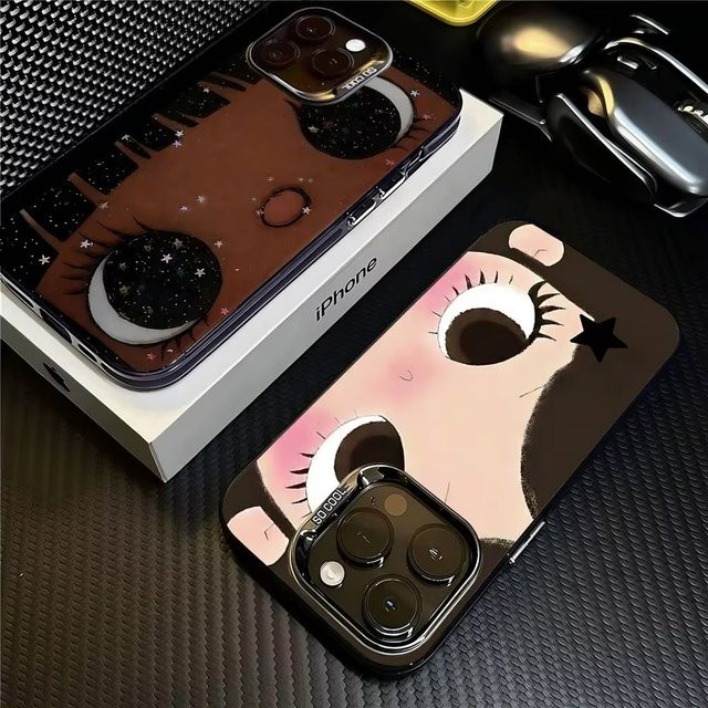 SKCCM Handyhülle mit Anime-Mädchen-Motiv in Schwarz für Samsung Galaxy S26 S25 Ultra S24 S23 FE S22 S21 Plus A56 A55 A54 mit harter matter Abdeckung - Bild 1