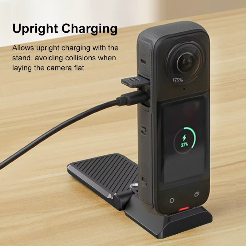 PULUZ Aluminium Magnetischer Adapterständer mit 1/4 Zoll Schnellverschluss und L-Halterung in Schwarz für Insta360 X4/X5 und DJI Pocket 3/4 sowie DJI Osmo 360 - Bild 4