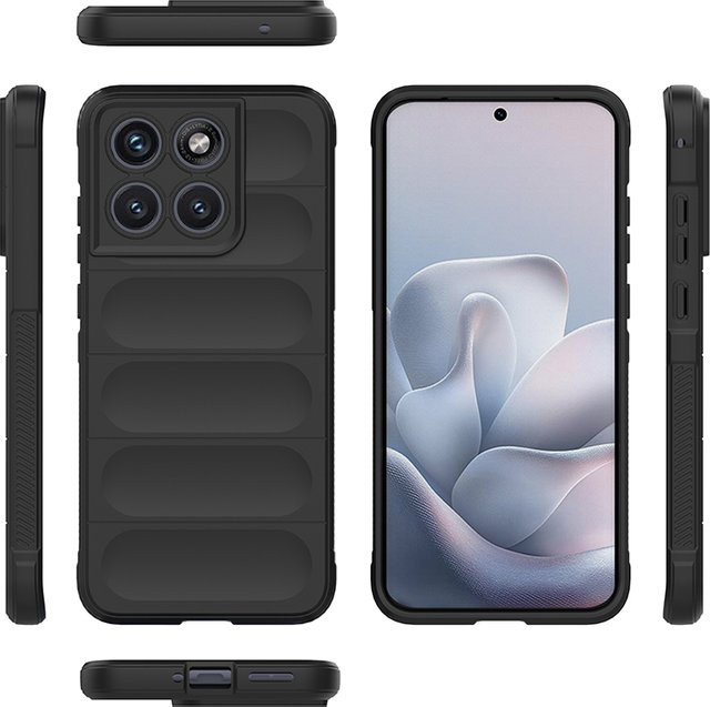 Luxus Schutzhülle mit Wellenmuster für Motorola Moto Edge 70 Ultra und weitere Modelle in Schwarz oder Grau - Bild 1