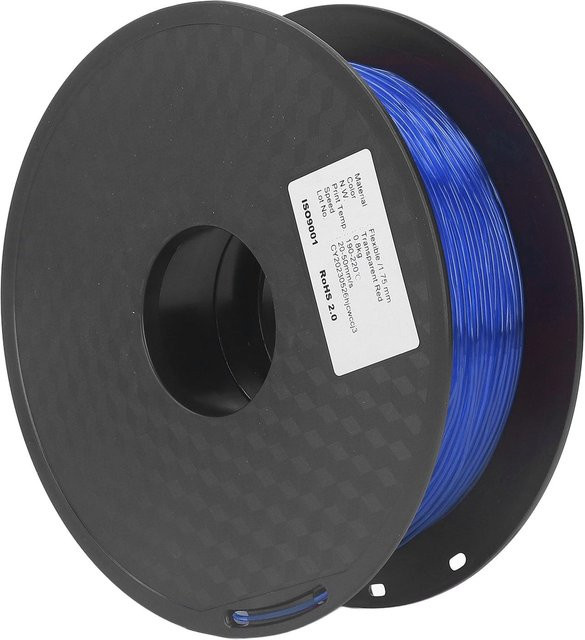 Koogeelife TPU Filament 1,75mm, 1kg, Flexibel für FDM 3D Drucker, Blau - Bild 1