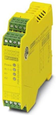 Sicherheitsrelais Phoenix Contact PSR-SCP-24UC/ESAM4/2X1/1X2 in Gelb, Betriebsspannung: 24 V/DC, 24 V/AC, 2 Schließer, 1 Öffner, B/H/T: 22,5 x 99 x 114,5 mm - Bild 1