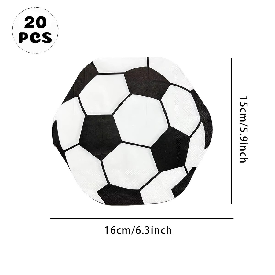 Bandai Kugelförmige Fußball-Servietten, Party-Dekorationszubehör, Doppelschichtige Servietten - Bild 4