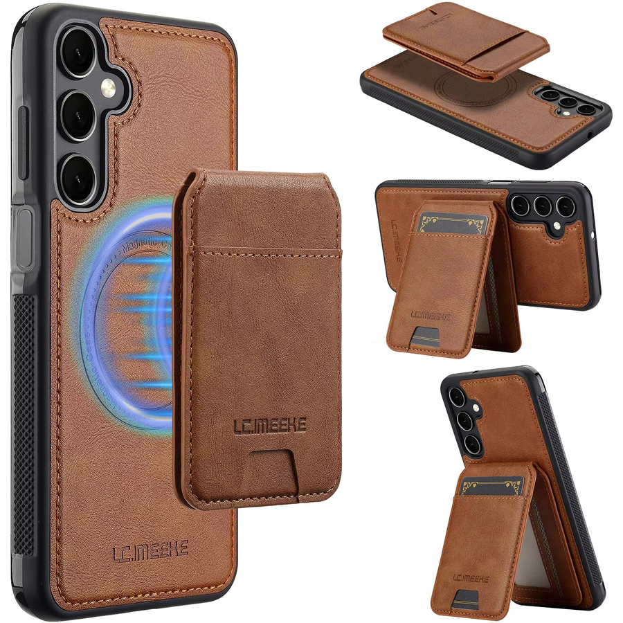 Leder Handyhülle mit abnehmbarem Karten-Wallet für Samsung Galaxy S26 S25 Ultra S24 Plus S22 S21 A55 A35 A16 A15 A17 A56 in Schwarz oder Braun - Bild 4