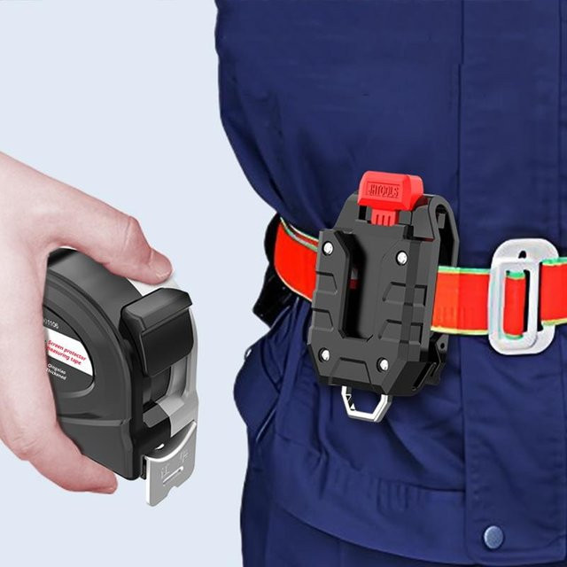 HUXUAN Universeller Schnellverschluss-Gürtelclip für Maßbänder in Schwarz - Bild 1