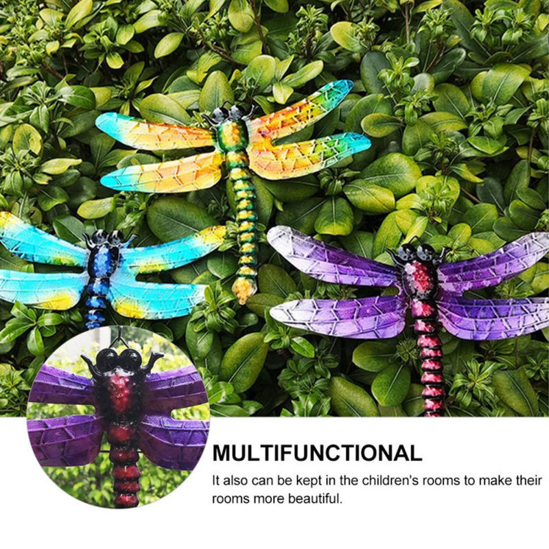 CosyHome Wandhaken Libelle aus Metall in Lila für Garten und Haus - Bild 5