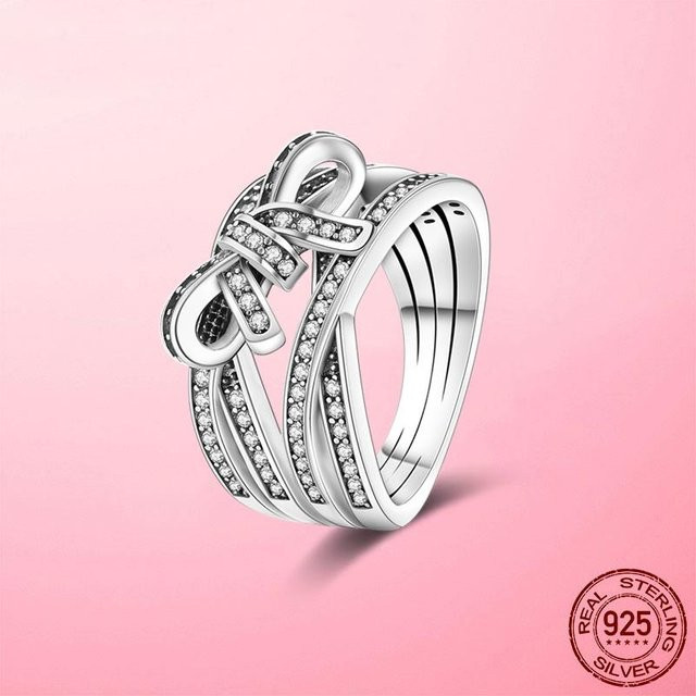 Schleifenring 925 Sterlingsilber, Damen - Bild 1