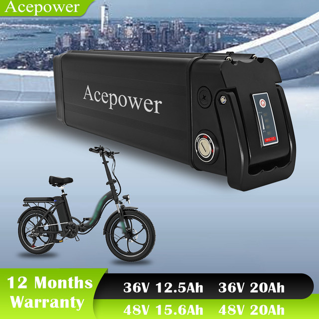 ACEBEI-POWER 48V E-Bike Akku in Schwarz kompatibel mit AVAKA BZ20 plus, OneSport BK6, Fucare Fw11, Hitway und EVERCROSS EK6 - Bild 1
