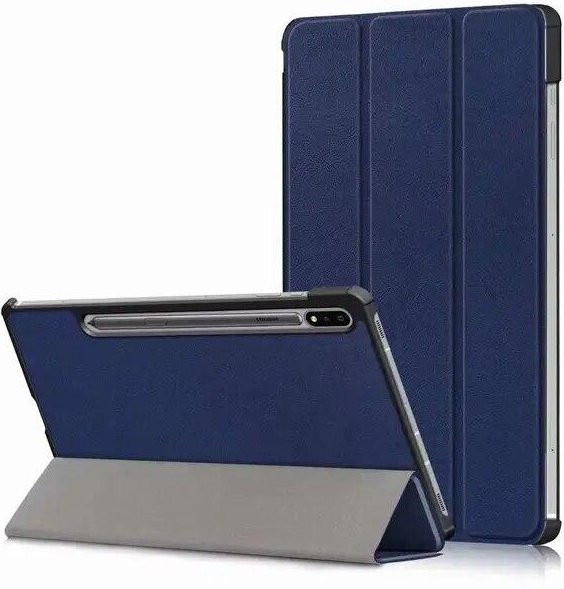 Samsung Galaxy Tab S7 Plus 12,4 Smart Flip Case Schutzhülle mit Klappfunktion in Dunkelblau - Bild 1