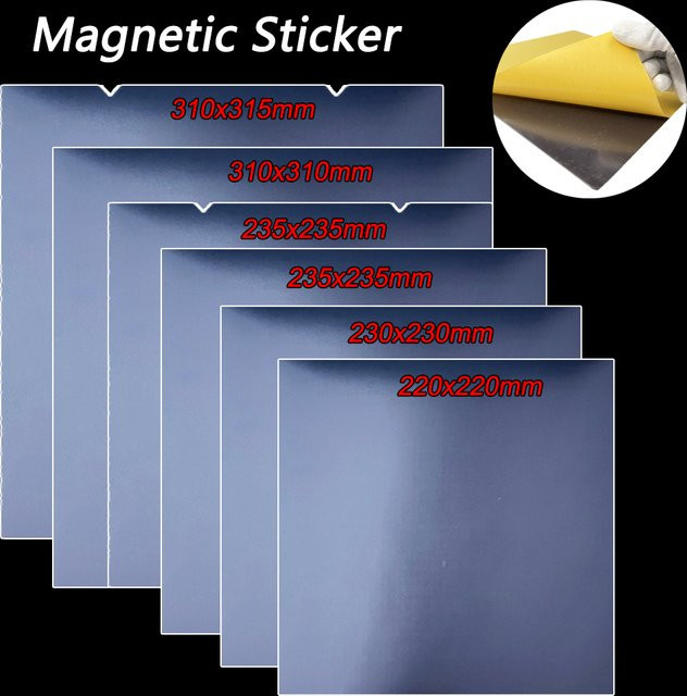 CUBMAG Magnetischer Basisaufkleber für 3D-Drucker Hot Bed Zubehör für K1 Max K1C Ender 3 Kobra 2 B/T/H: 315 x 310 x 235 x 220 x 230 mm - Bild 1