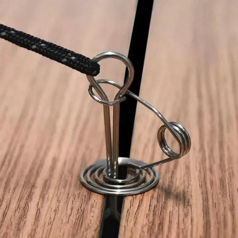 10 Stück Feder-Deckheringe aus Edelstahl in Silber für Markisenzelte, Baldachine und Zelte - Bild 3
