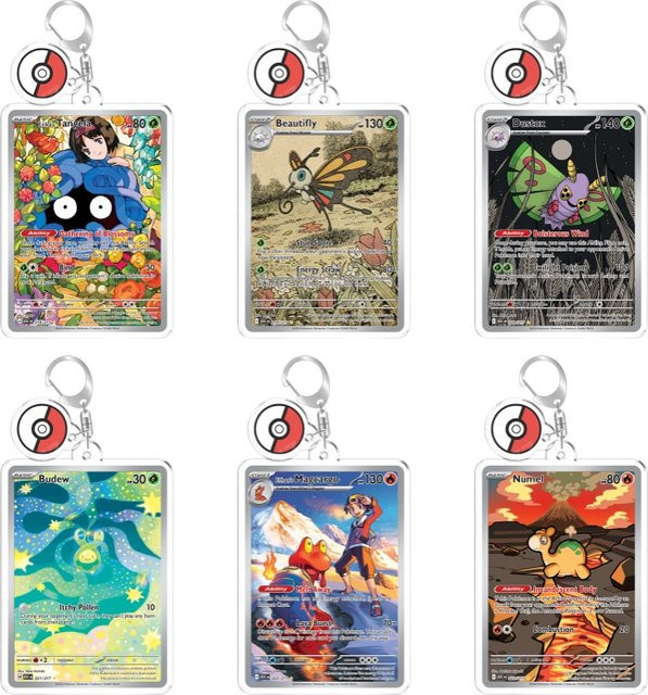 Bandai Schlüsselanhänger Pokemon Erika Beautifly Budew Ascended Heroes, Acryl - Bild 1
