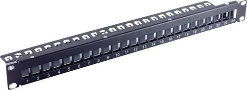 Value 19-Zoll Keystone-Modulträger für 24 RJ45 CAT 6a Ethernet/LAN Module, Schwarz - Bild 1