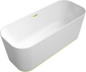 Villeroy & Boch Freistehwanne Finion in Weiß mit Gold-Ausstattung, Oval, B/T: 170 x 70 cm - Bild 1