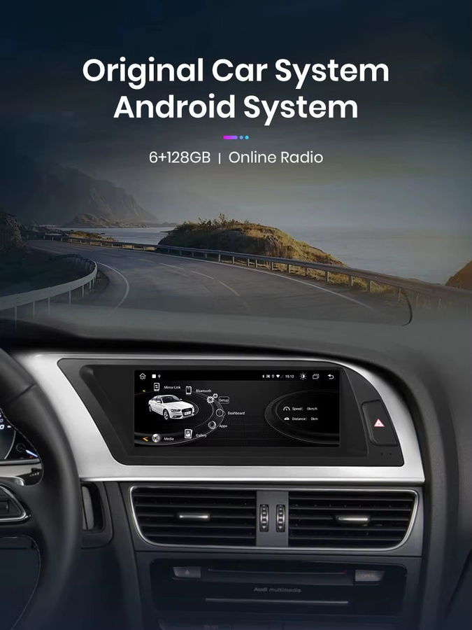 Junsun 8,8 Zoll Bluetooth Wireless CarPlay Android Auto Autoradio für Audi A4 A4L B8 2009-2016 8-Kern 4G WiFi Stereo Multimedia Player in Schwarz - Bild 7