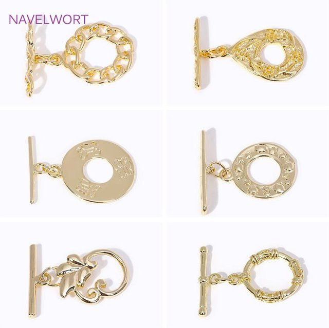 Verbindungsverschlüsse 18K vergoldetes Messing, Armbänder, Halsketten - Bild 1