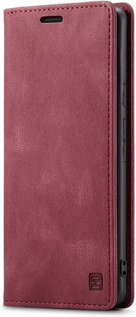 Luxuriöses Leder-Flip-Case mit Magnetverschluss, Kartensteckplatz und Ständer für Huawei P30, P30 Lite, P50, P50 Pro in Rot - Bild 1