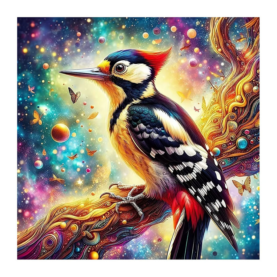 EverShine DIY 5D-Diamantgemälde Vogel Mosaik-Stickerei in Multicolour, rund, Durchmesser: 20 cm - Bild 4