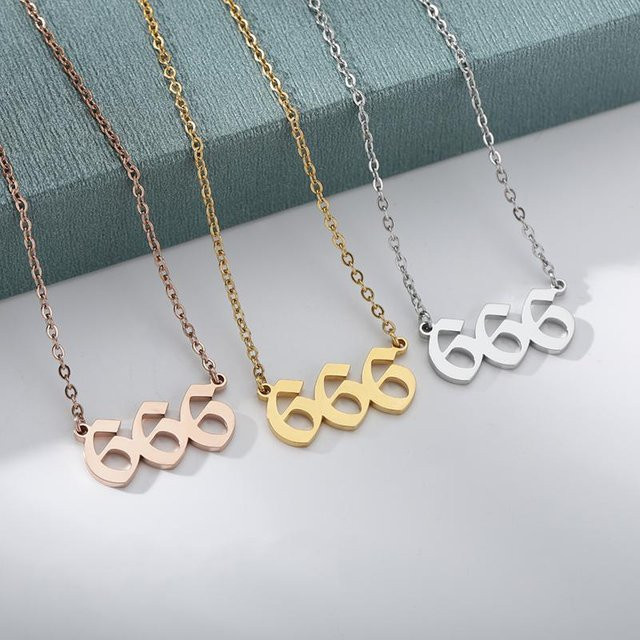 Halskette Edelstahl, Gold Color, gray, Damen - Bild 1