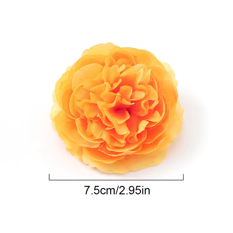 Künstliche Seidenpfingstrosen Blumenköpfe in Mehrfarbig und Grün, 7,5 cm Durchmesser für Hochzeits- und Weihnachtsdekorationen - Bild 6