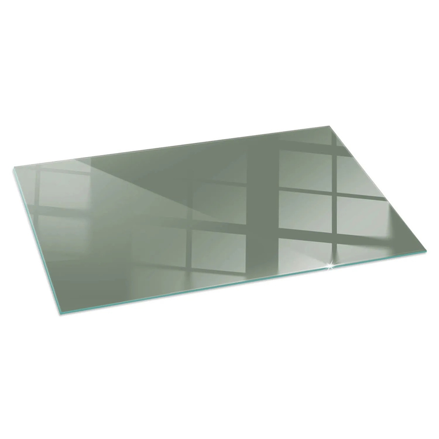Tulup Glasplatte für Kamin in Grün, Rechteckige Bodenplatte für Kaminöfen, B: 140 cm, T: 70 cm - Bild 2
