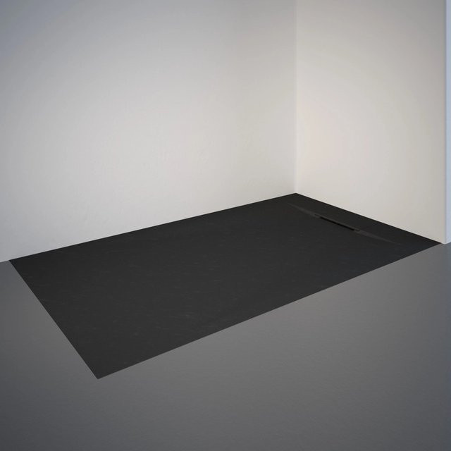 Schulte Duschwanne DWM-Tec rechteckig aus Mineralguss in Anthrazit Grau B/T: 160 x 90 cm - Bild 1