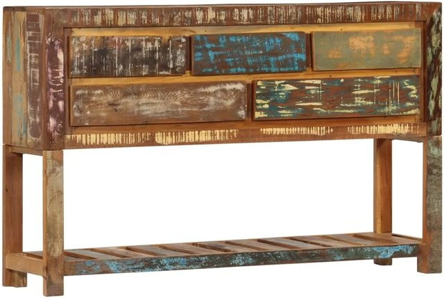 vidaXL Sideboard aus Altholz Massiv in Braun und Multicolour B/T/H: 120 x 30 x 75 cm - Bild 1