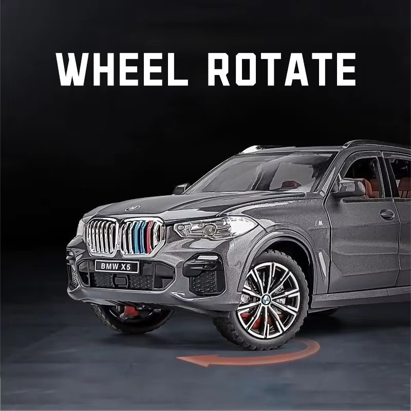 KaKBeir Diecast Modellauto X5 in Weiß, 1:24 Scale Metall-Auto mit Sound und Licht für Sammler und Kinder - Bild 4