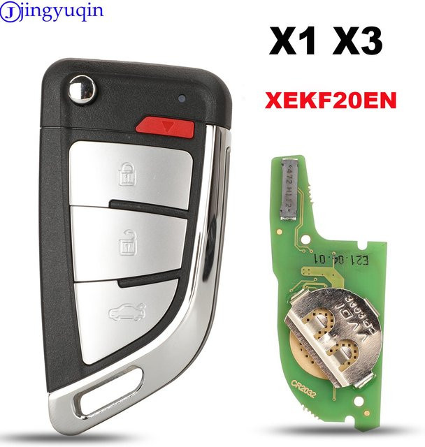Xhorse VVDI Auto Schlüssel mit Super Fernbedienung XT27 Chip für Jingyuqin X1 X3 und VVDI MINI Max, 4 Tasten, Schwarz - Bild 1