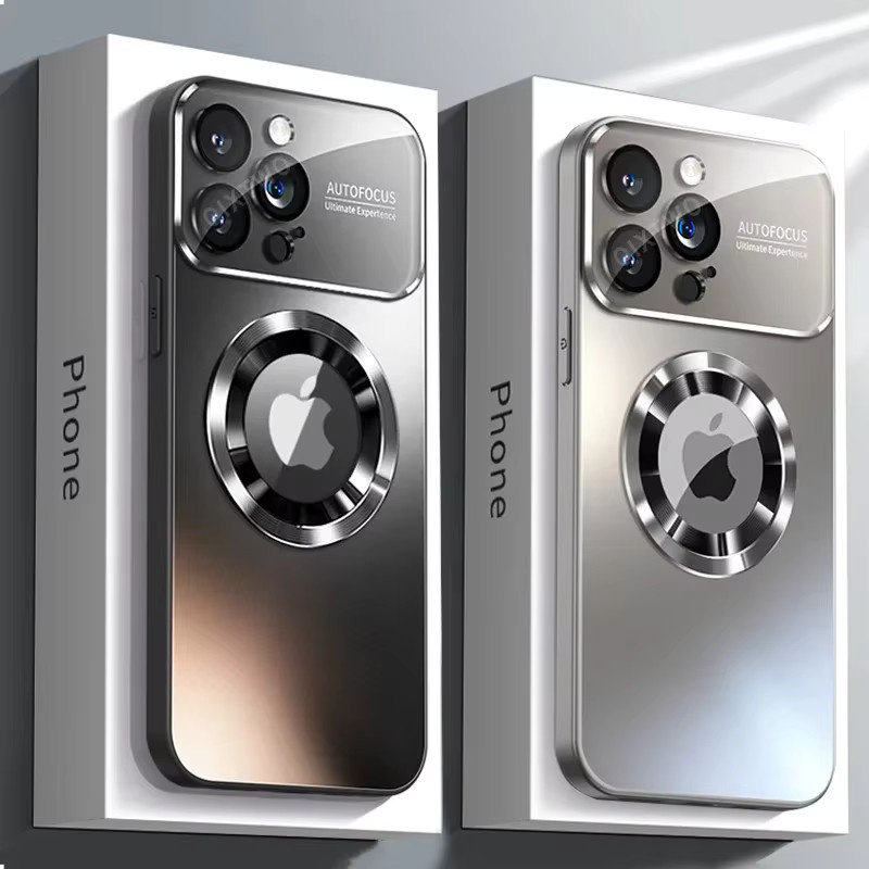 MagSafe Schutzhülle für iPhone mit luxuriösem Glaskamera-Schutz in Blau, stoßfeste magnetische Hülle für iPhone 17 Pro Max, 16, 15, 14, 13, 12, 11 Plus und Air - Bild 2