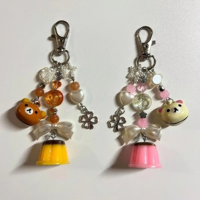 YiYuYiHua Handy-Charm, Pudding-Schlüsselanhänger, Bunt, Unisex - Bild 1