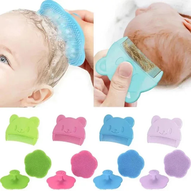 Silikon Baby Kamm zur Kopfhautmassage und Haarpflege - Bild 1